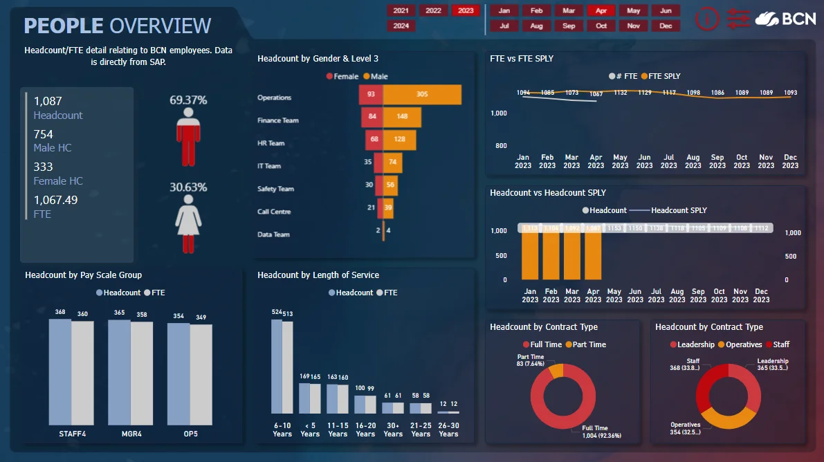 Power BI HR Dashboard Examples & Project Management